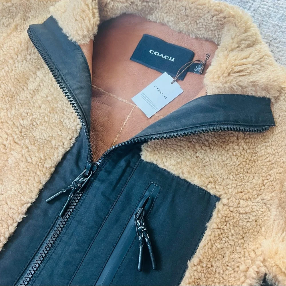 NWT Coach Shearling Jacket - Picture 5 of 13